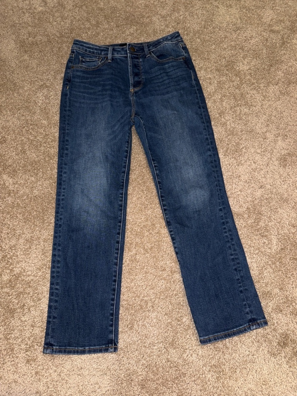 Driftwood Meg High Rise Straight Crop jeans buttonfly size 25 Anthropologie B7 - Picture 2 of 7